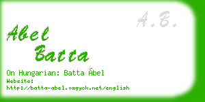 abel batta business card