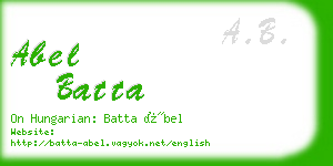 abel batta business card